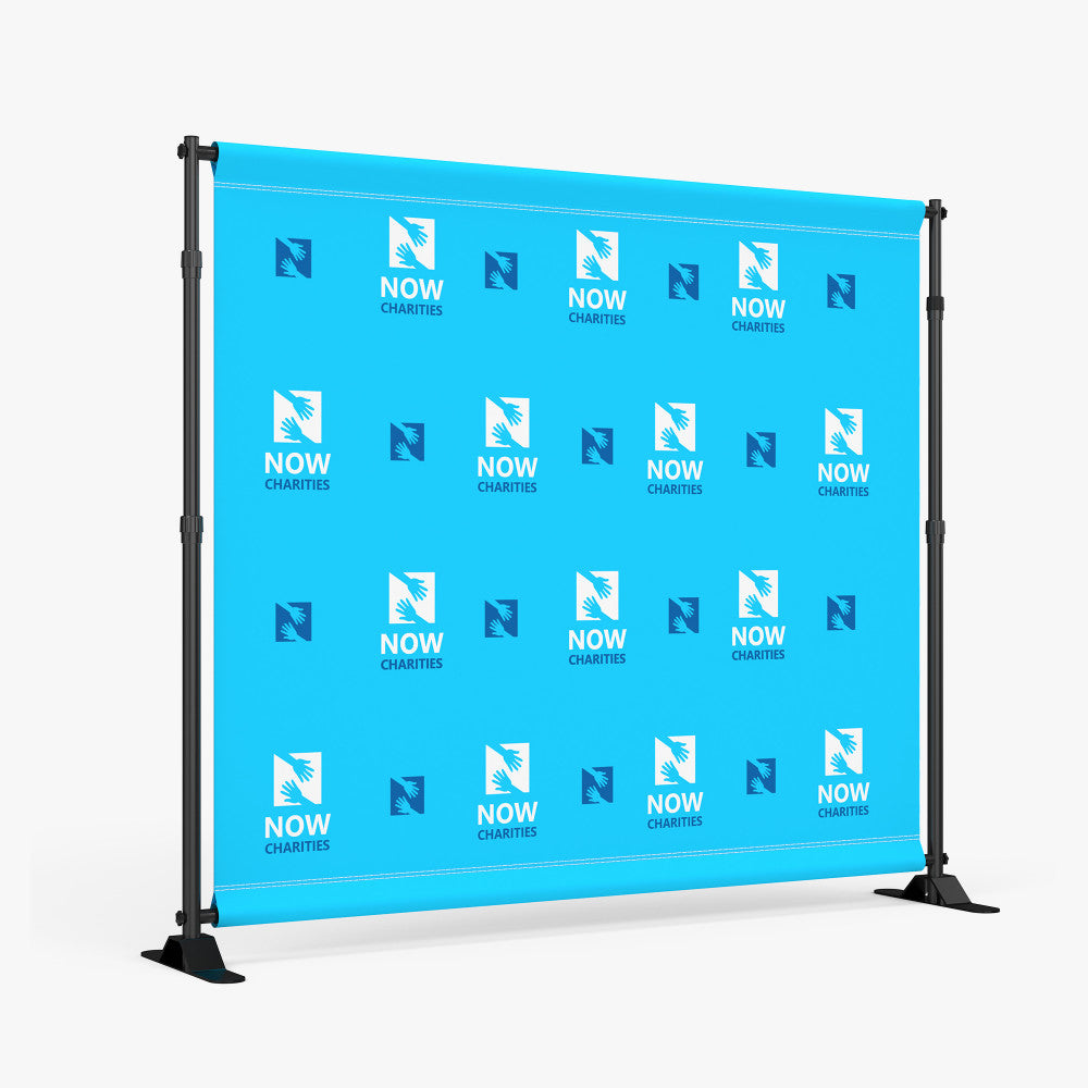 Step and Repeat Backdrop – 10' x 8' with Dye Sublimate & Travel Bag