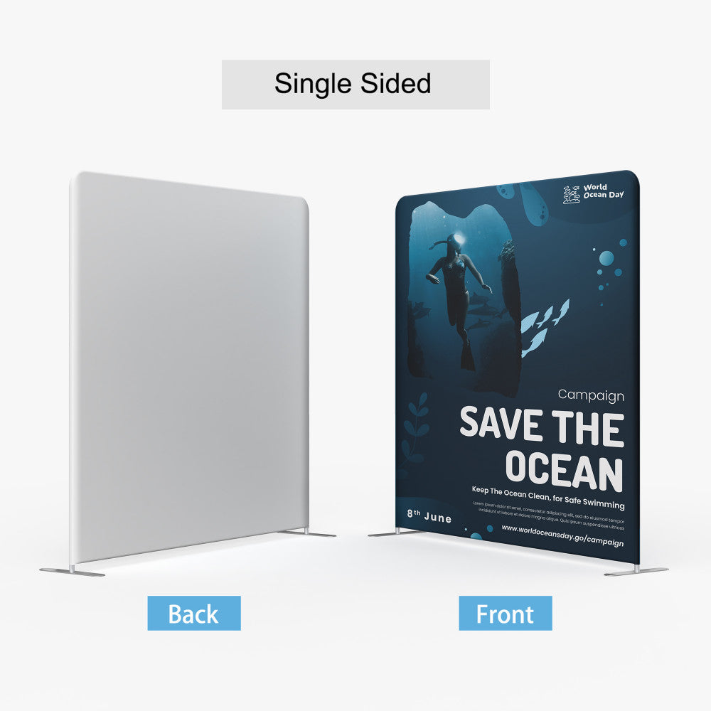 Straight Tension Fabric Display – 10' with Dye Sub & Travel Bag