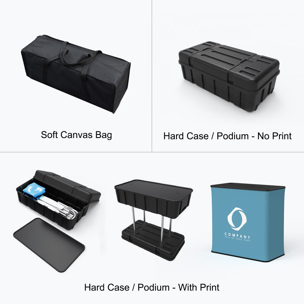 Straight Tension Fabric Display – 10' with Dye Sub & Travel Bag