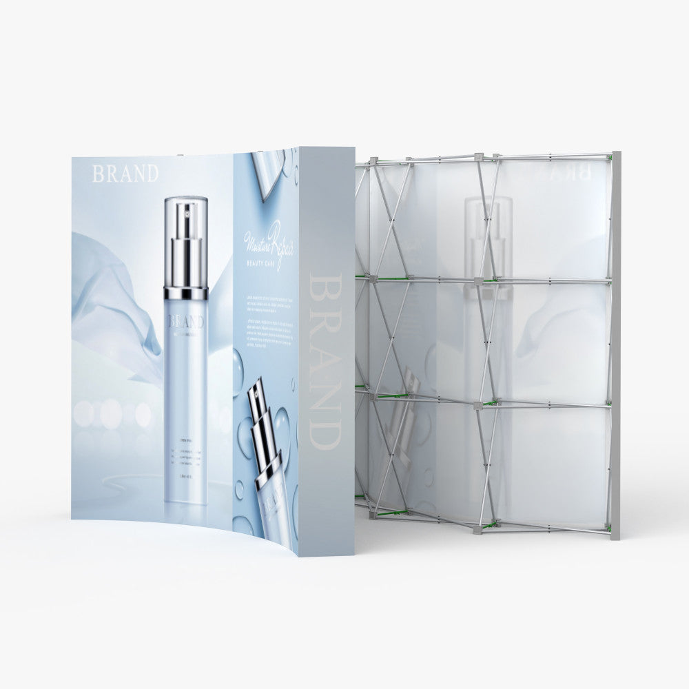 Curved Velcro Fabric Pop Up Display – 8' with Dye Sub & Travel Bag