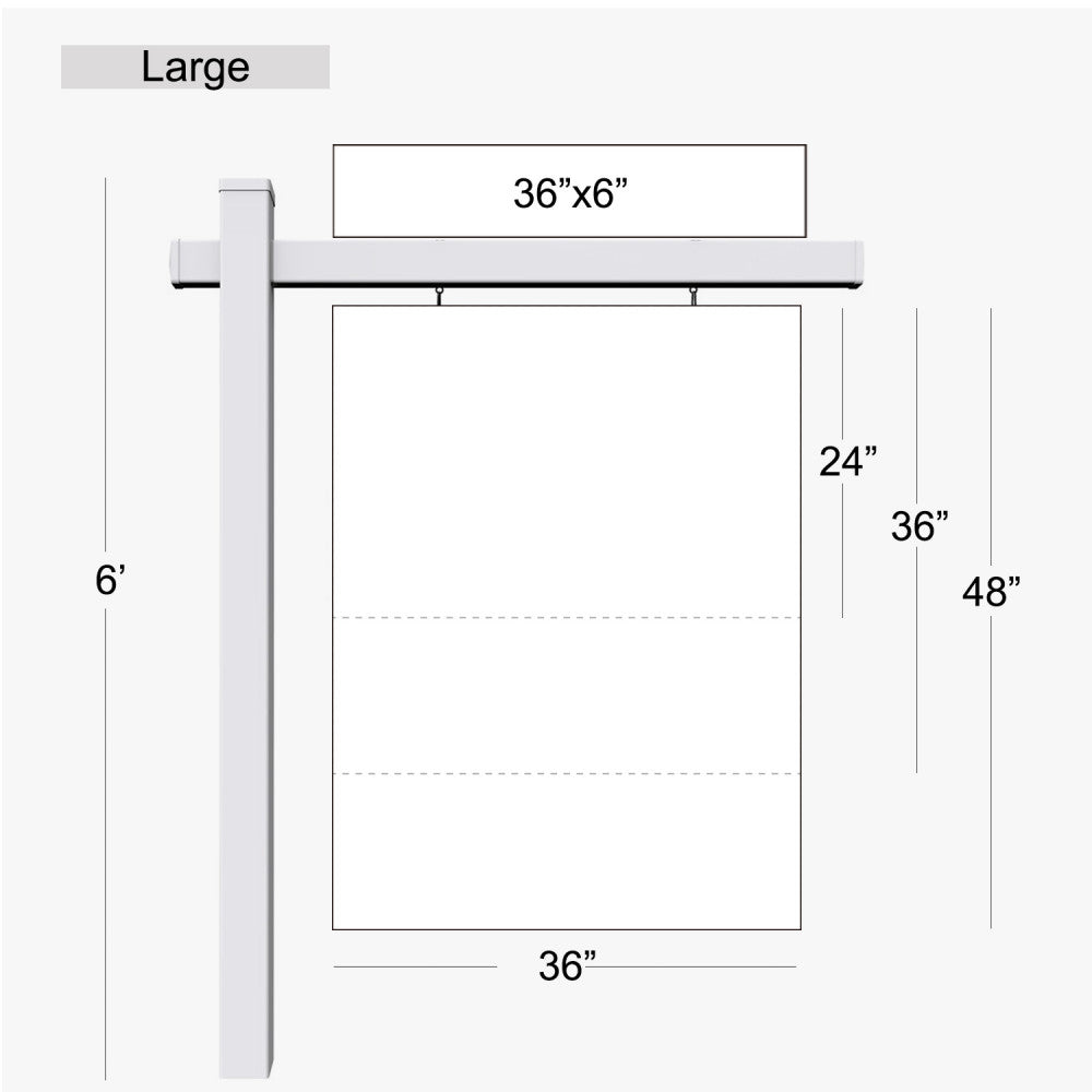 Real Estate Post – 24" x 18" with UV Print