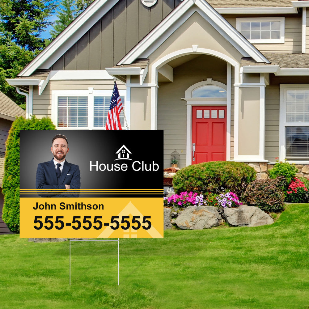 Yard Sign and H-Stake – 24" x 18" with UV Print
