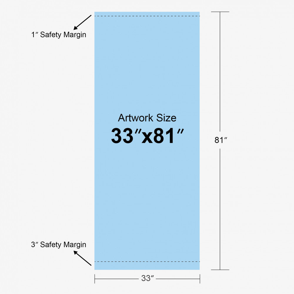 Custom Retractable Banner Stand – 33" x 81" with UV Print & Travel Bag