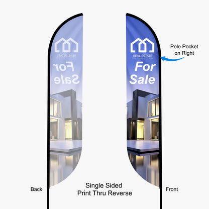 Custom Feather Convex Flag – 14ft with Dye Sublimation & Optional Travel Bag