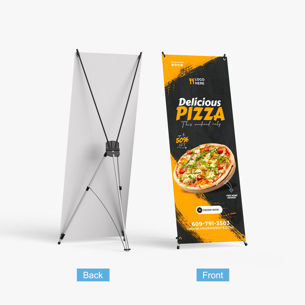 X-Stand – 24" x 63" with Matte or Double White Popup & Travel Bag