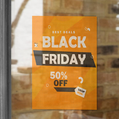 Custom Adhesive Window Perf – 70/30 Perforated, UV Print, Matte