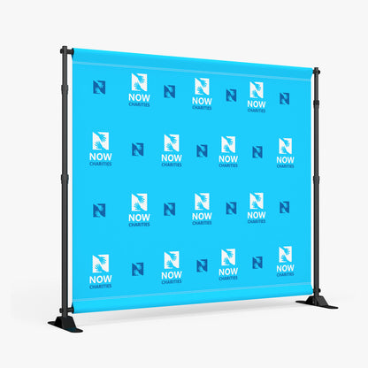 Step and Repeat Backdrop – 10' x 8' with Dye Sublimate & Travel Bag