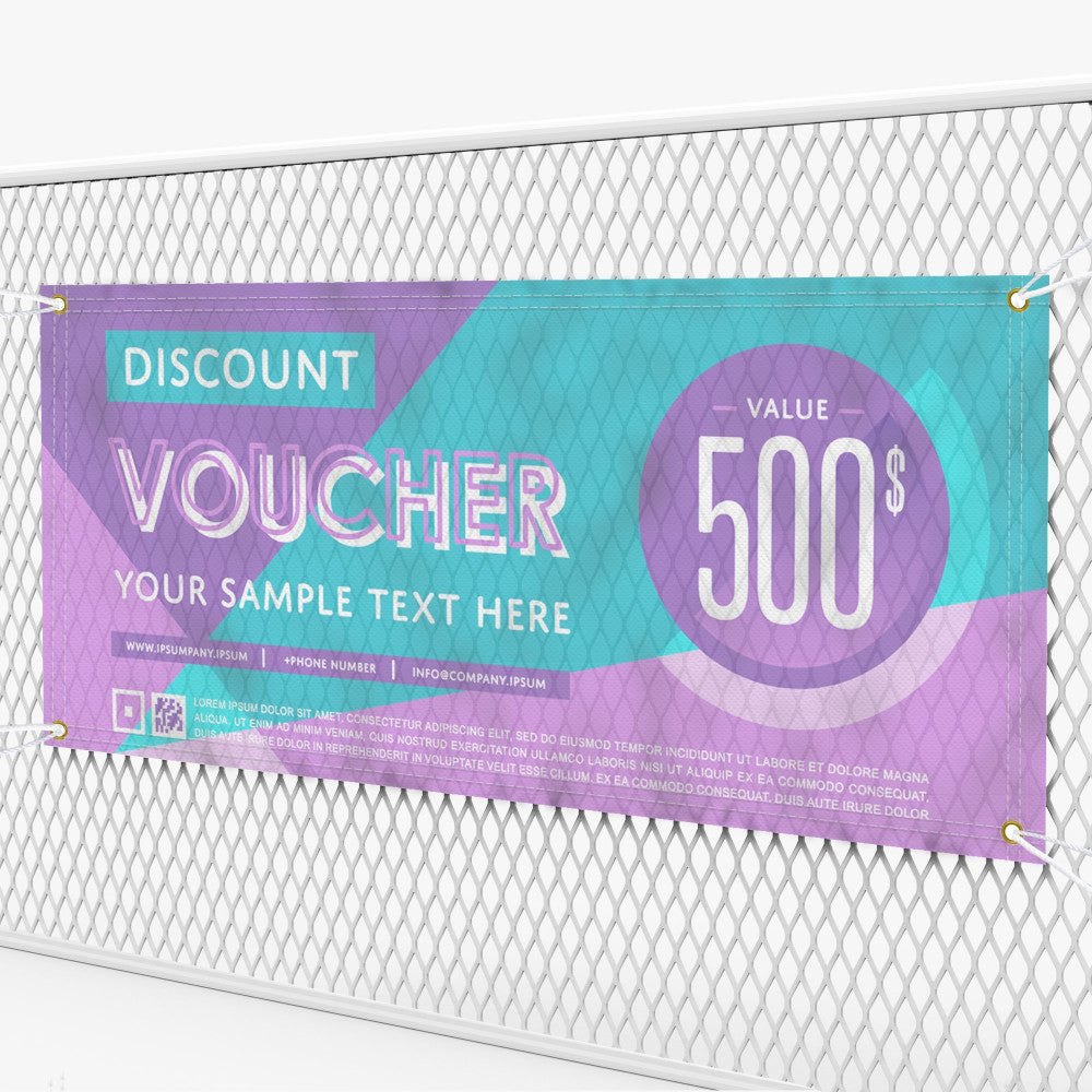 Custom Mesh Banner – 70/30 perforation, Full color UV Print
