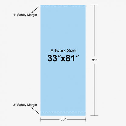 Deluxe Retractable Banner Stand – 33" x 81" with UV Print & Travel Bag