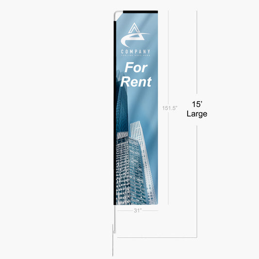 Rectangle Flag – 15ft with Dye Sublimation