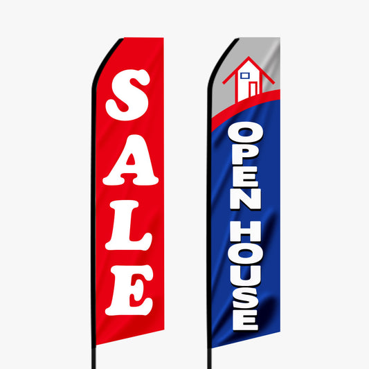 Econo Stock Flag – 16ft with Dye Sublimation & Ground Spike