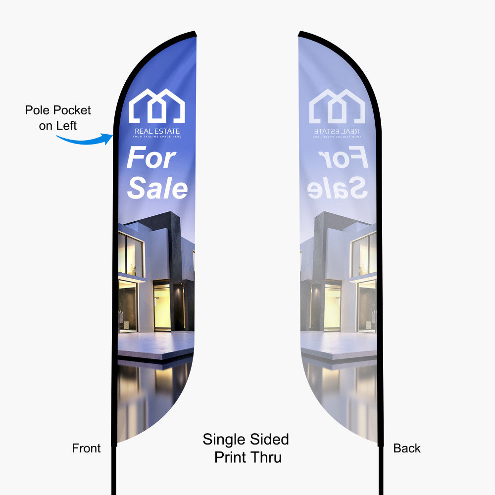 Custom Feather Convex Flag – 14ft with Dye Sublimation & Optional Travel Bag