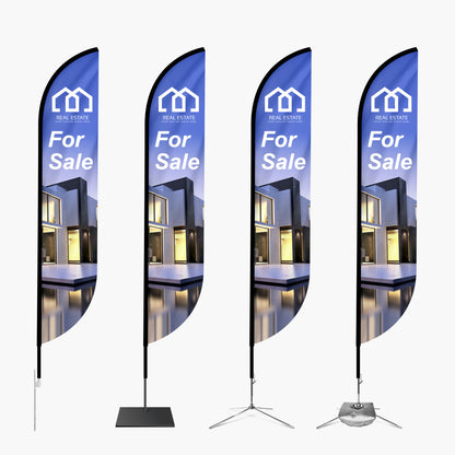 Custom Feather Convex Flag – 14ft with Dye Sublimation & Optional Travel Bag