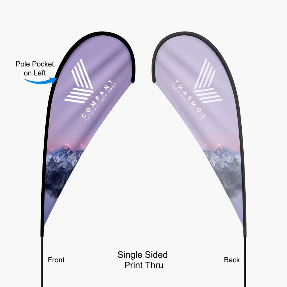 Custom Teardrop Flag – 11.2ft with Dye Sublimation & Optional Travel Bag