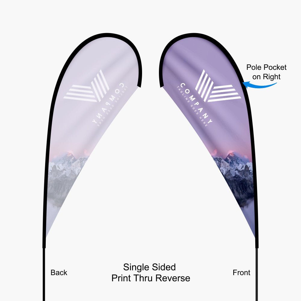 Custom Teardrop Flag – 11.2ft with Dye Sublimation & Optional Travel Bag