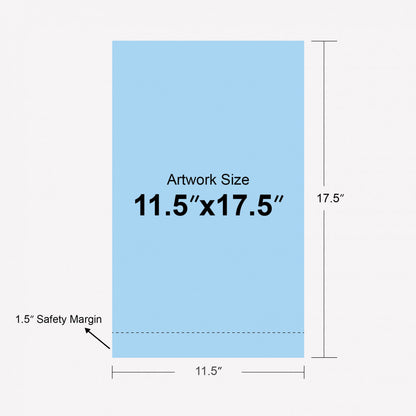 Table Top Banner Stand  – 11.5" x 17.5" with UV Print Double White Popup
