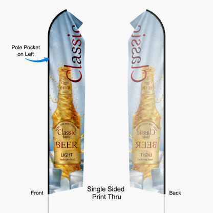 Econo Stock Flag – 16ft with Dye Sublimation & Ground Spike