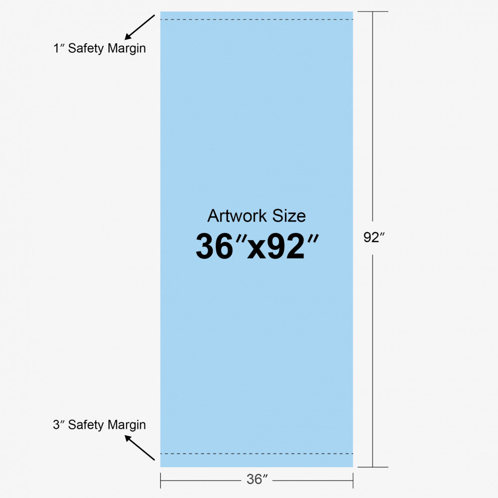 SD Retractable Banner Stand – 36" x 92" with UV Print & Travel Bag